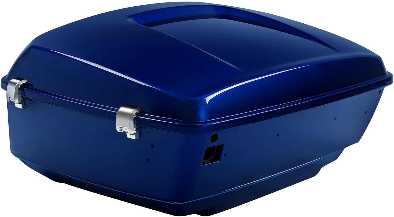 TCMT 13.7' King Motorcycle Trunk Box W/Latch Key Fit For Harley 2014-2025 Touring CVO Road King Road Glide Street Glide Electra Glide Ultra Limited Superior Blue