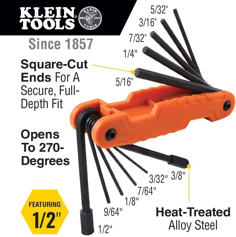 Klein Tools 41-Piece Hand Tool Kit and 3-In-1 Impact Flip Socket Set - Pliers, Screwdrivers, Nut Drivers, Wire Strippers, Testers, Tape Measure, and More