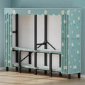 Foldable Portable Wardrobe Closet with Cover, Heavy Duty Clothing Rack for Hanging Clothes, Metal Garment Rack(54.7in/139cm)