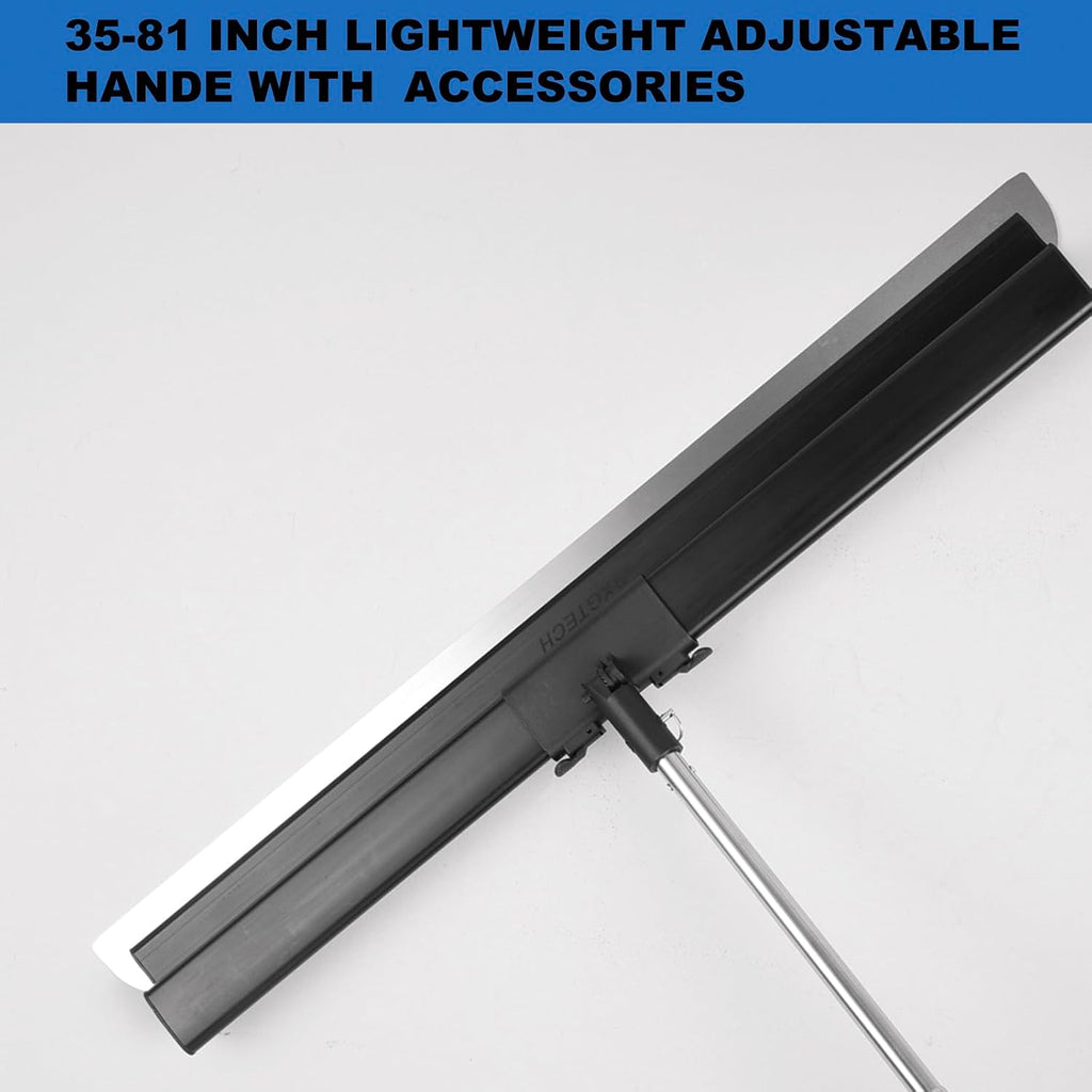 Drywall Tools Skimming Blade with Extension Handle - 10', 14', 24'& 32' 40' Blades with 2 Pack 0.3 mm Blades, Construction Tools End Caps, with Outer Box, Drywall Roller,Taping Knife