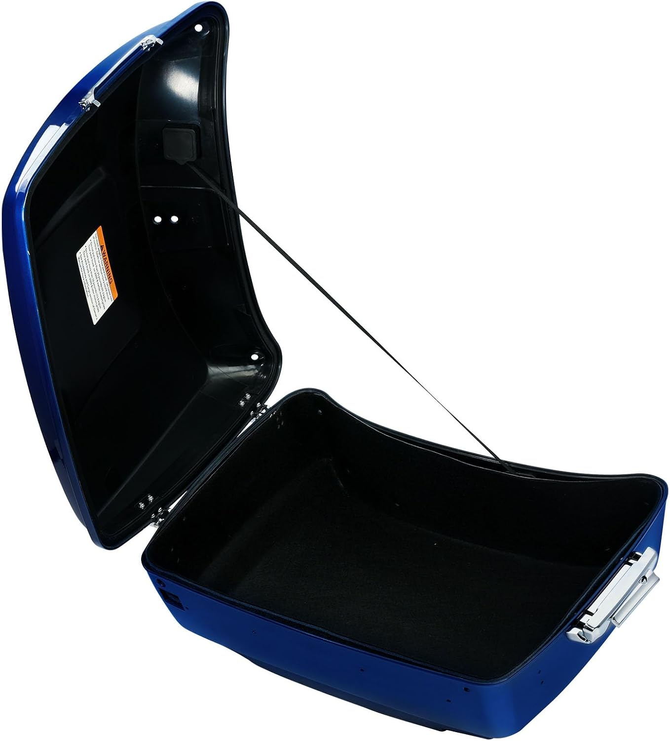 TCMT 13.7' King Motorcycle Trunk Box W/Latch Key Fit For Harley 2014-2025 Touring CVO Road King Road Glide Street Glide Electra Glide Ultra Limited Superior Blue