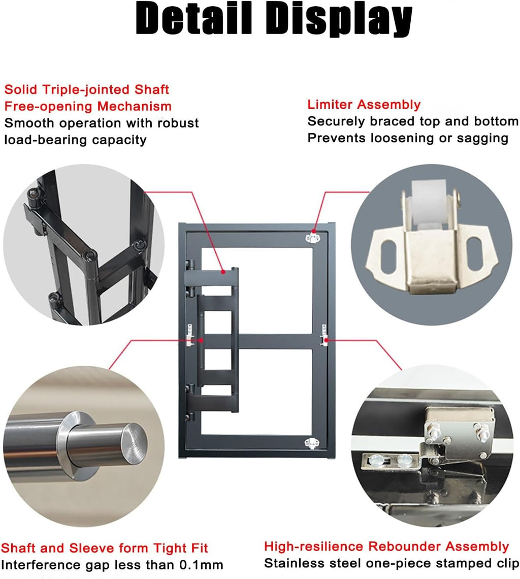 Heavy-Duty Galvanised Steel Access Door, Customisable Concealed Service Gate for Bathroom Tiles, for Hiding Pipes, Cables, and Fire Hydrants(6x6in/160x160mm)