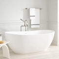 Signature Hardware 306468 Winifred 64' Resin Soaking Freestanding Tub with Integrated Drain and Overflow