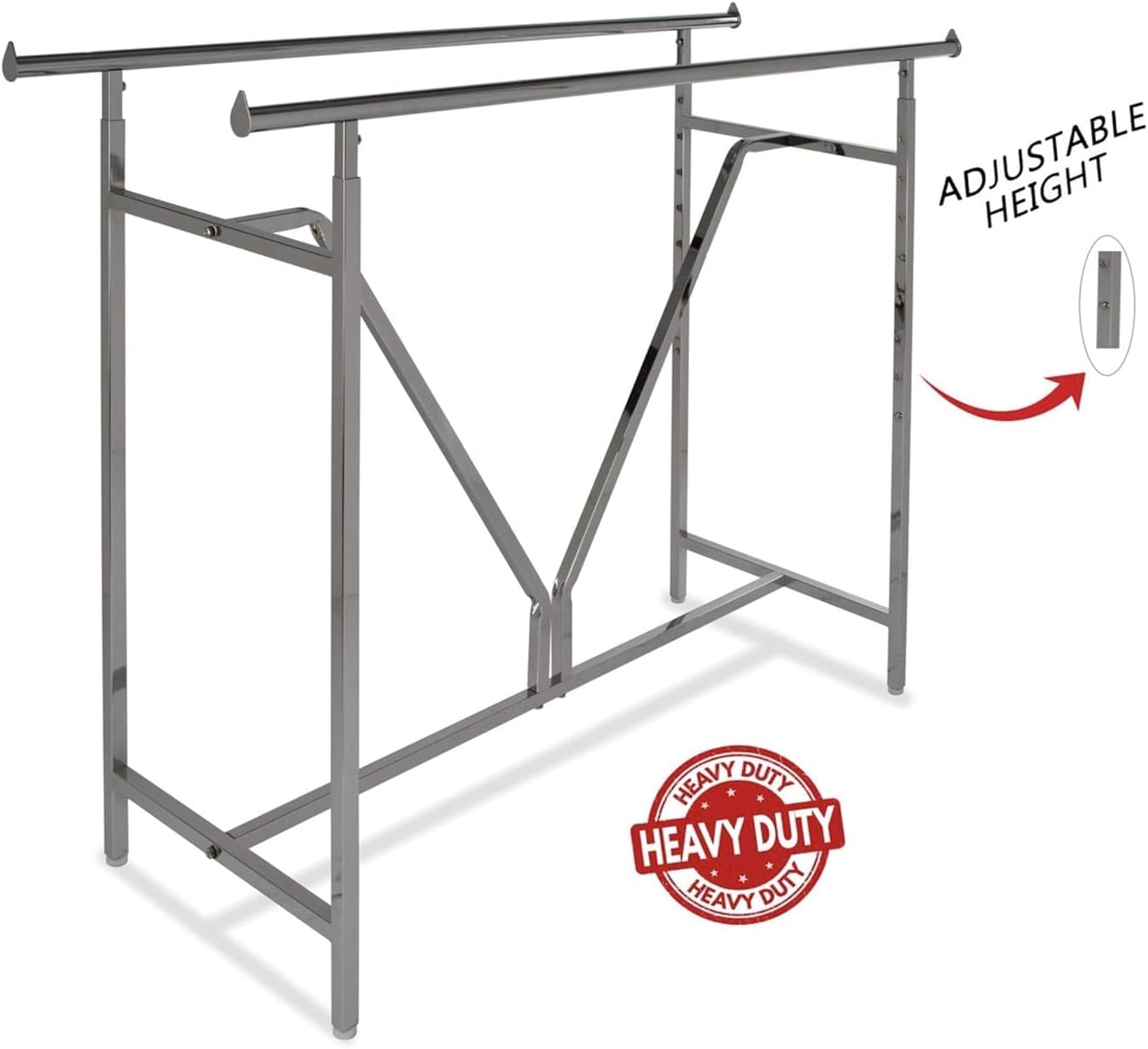 Heavy Duty 'V' Construction Double Bar Rack