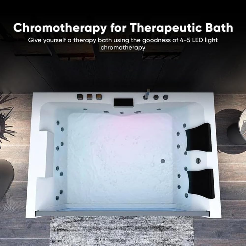 Freestanding Bathtub 71 Inch Acrylic Soaking Tub – Modern Oval Stand Alone Bath Tub, Deep Soak, Glossy White, Easy Installation, Bathroom Spa Tub for Home