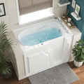 FerdY 52' x 30' Walk-in Whirlpool Bathtub with Right-Side Door Opening, 14 Air & Water Jets, Quick Fill and Drain System, Shower Combo with Rectangular Soaking Bathtub in White, Floridian