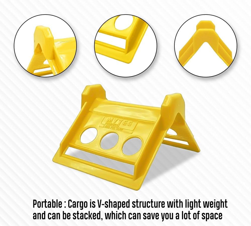 Mytee Products 120 Pack 4' Edge Protectors for Flatbed Trucks with Carrying Case - Ratchet Strap Corner Protectors Fits 2' 3' & 4' Winch Strap - Cargo Load Corner Guards for Tie-Down Accessories
