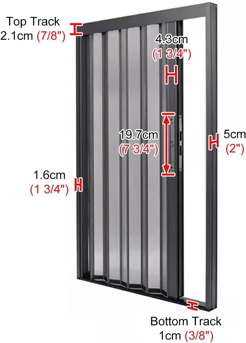 No Drill Retractable Sliding Screen Door 80 in High, Pet Proof Folding Doors Interior Room Divider, Breathable Screen Mesh Doors with Aluminum Frame(23x80in(58.4x203.2cm))