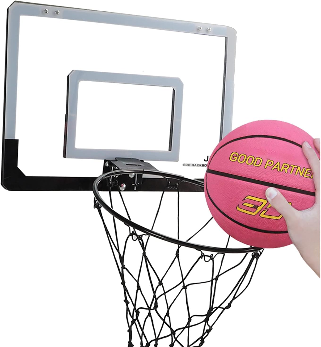 Basketball Rim Indoor Wall-Mounted Basketball Hoop,Children's Adult Mini Basketball Board,Interesting Fitness Training Equipment (Size : 45x30cm)