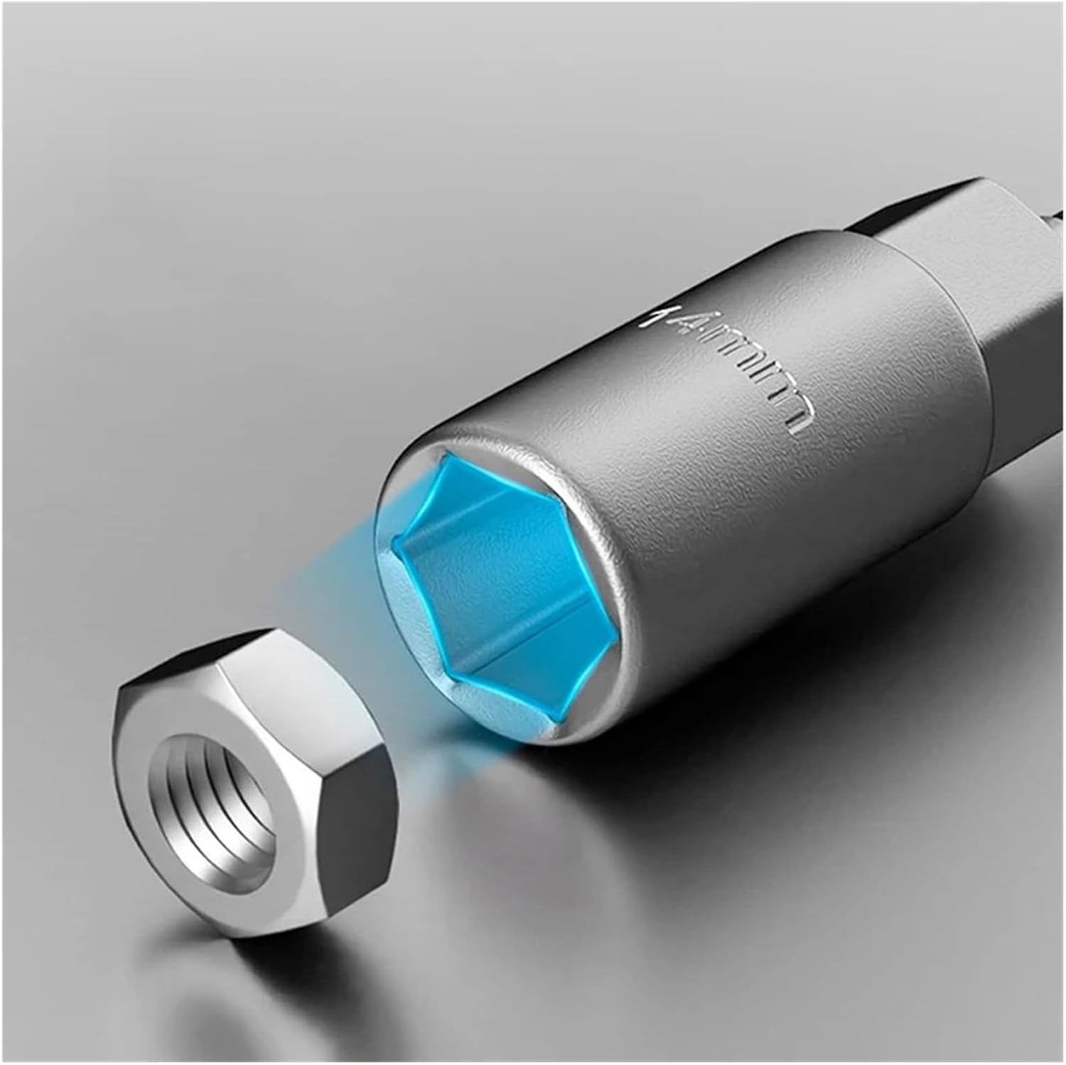 15Pcs 80mm Length Deepen Power Nut Driver Drill Bit Set 5.5-19MM Impact Socket Adapter for Tools 6.35MM Hex Shank