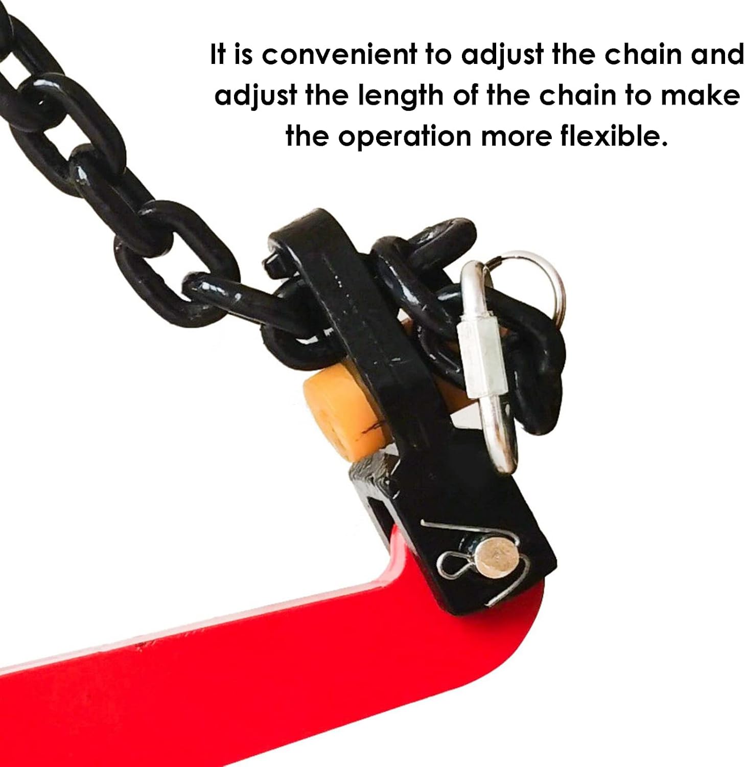 Heavy Duty Vertical Plate Lifting Clamp, Stone Clamps Duty, Steel Plate, with Chain for and Transporting Hanging Fixture Clip Slate(26in)