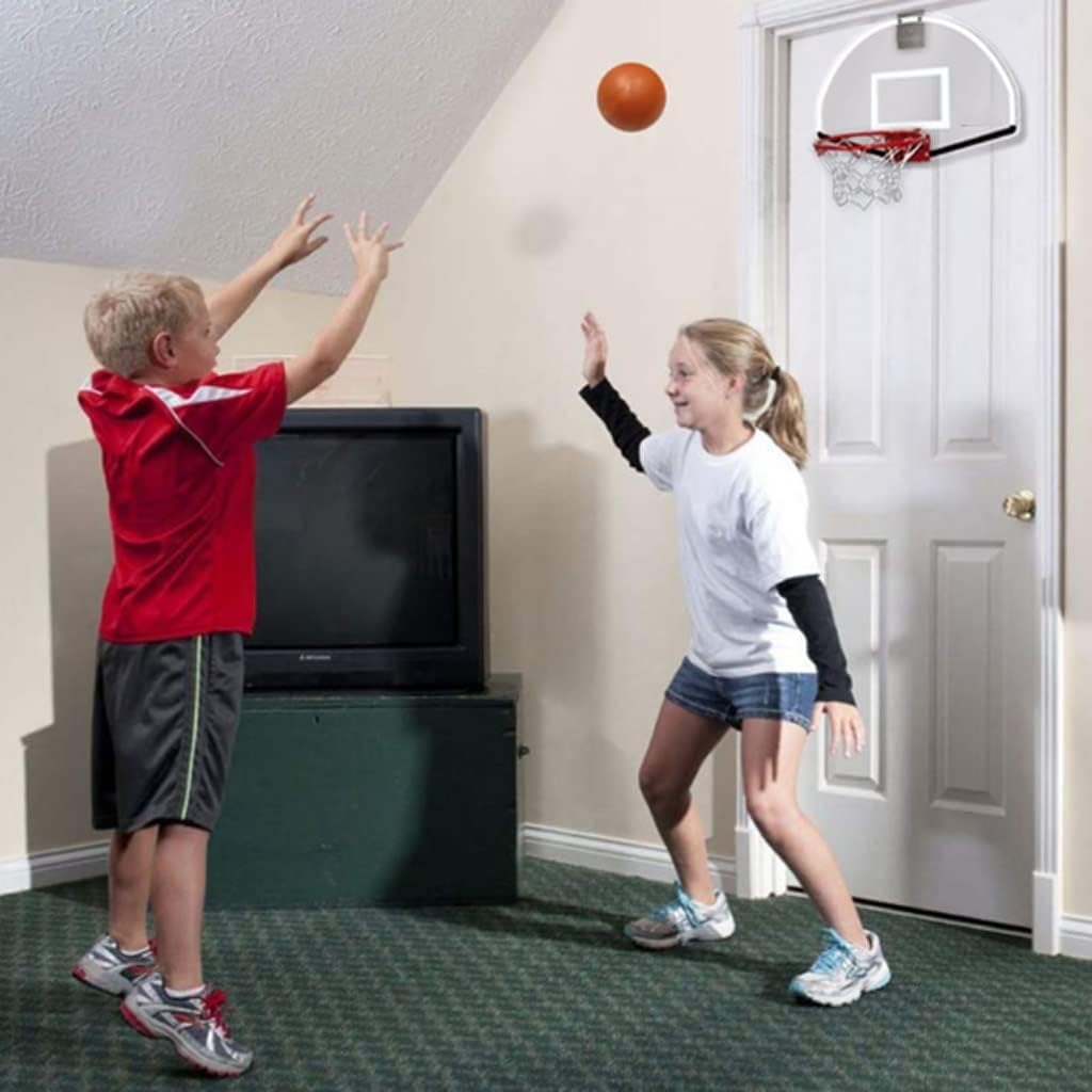 Wall-mountedBasketball+Rim Kids Basketball Hoop Set 45.7X33 Cm Indoor Basketball Hoop with 1 Ball and Pump,Mini Basketball Rim-Boys Girls and Adults Suitable for Indoor and Outdoor backboards