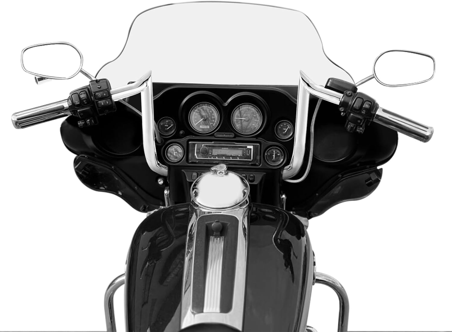 Wsays 12' Pre-Wired Handlebar Bagger Bar-Sharp Handlebar Compatible with Harley Street Glide Electra Glide Ultra Limited 2008-2013 Chrome