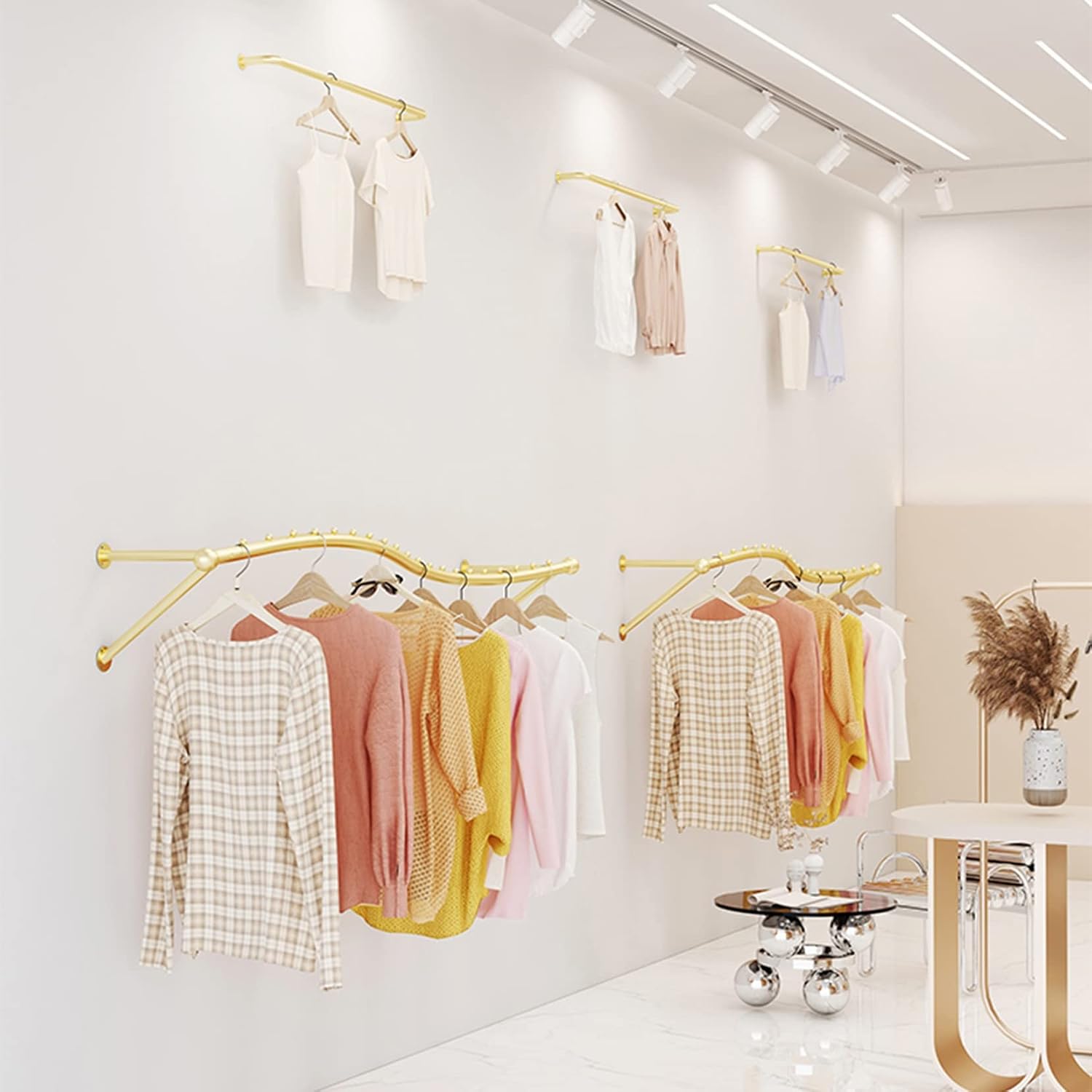 Wall Mounted Garment Rack,Clothes Rack,Display Rack,Wall Mounted,Clothes Rail,Clothes Rack,Commercial Hanging Organizer,Organisati (C-80cm/31.5inch