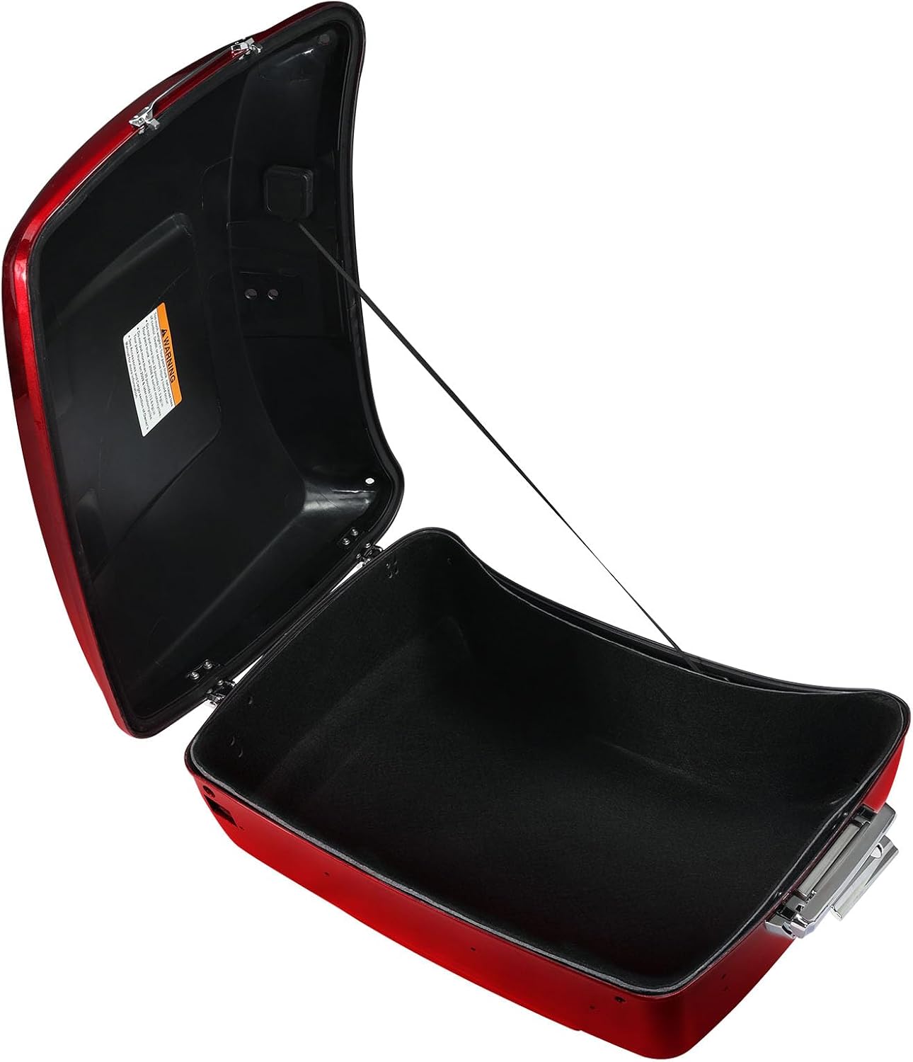 TCMT 13.7' King Motorcycle Trunk Box W/Latch Key Fit For Harley 2014-2025 Touring CVO Road King Road Glide Street Glide Electra Glide Ultra Limited Velocity Red Sunglo