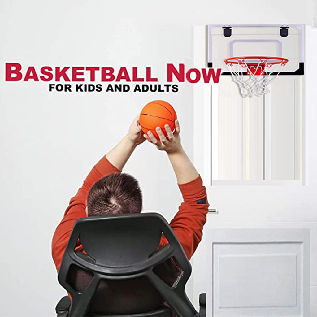 Mini Basketball Hoop, Hole-Free Wall-Mounted Basketball Hoop, Basketball Hoop for Adults and Children's Home Office and Bedroom