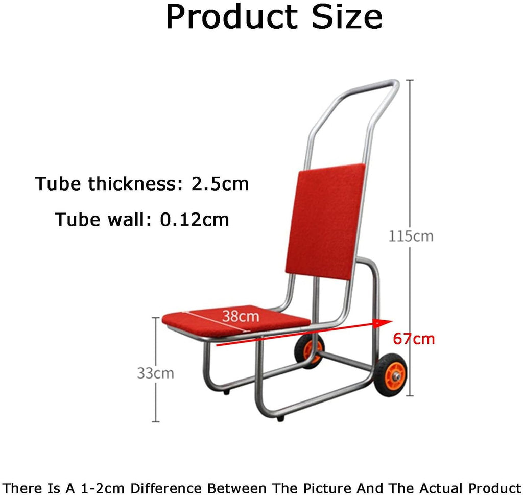 Heavy Duty Stacking Chair Dolly - Durable Push Cart for Effortless Transport of Chairs at Parties, Banquets, Events & Gatherings - Perfect for Event Planners & Caterers