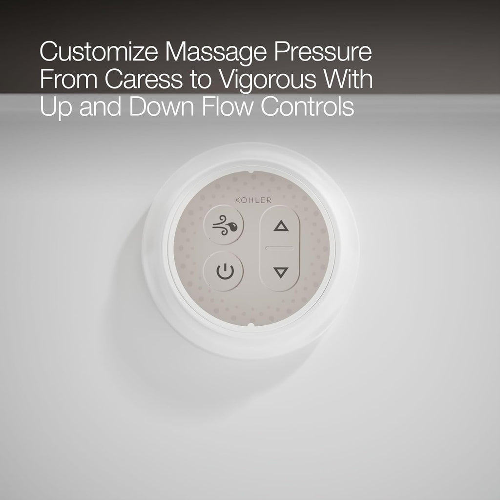 KOHLER K-1239-GHRF 60' X 36' Integral Flange Heated Bubblemassage™ Air Bath With Right-Hand Drain