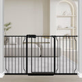 Fairy Baby Extra Wide Baby Gate Black 57.5-62 Inch Wide, Walk Through Pressure Mounted No Drill for Doorways, Long and Large Tension Dog Gates for Pet and Kids