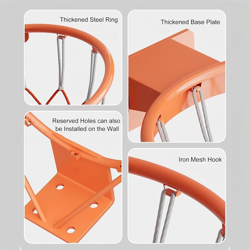 Portable Basketball Hoop, Wall Mounted Frame, Easy Installation for Indoor and Outdoor Use