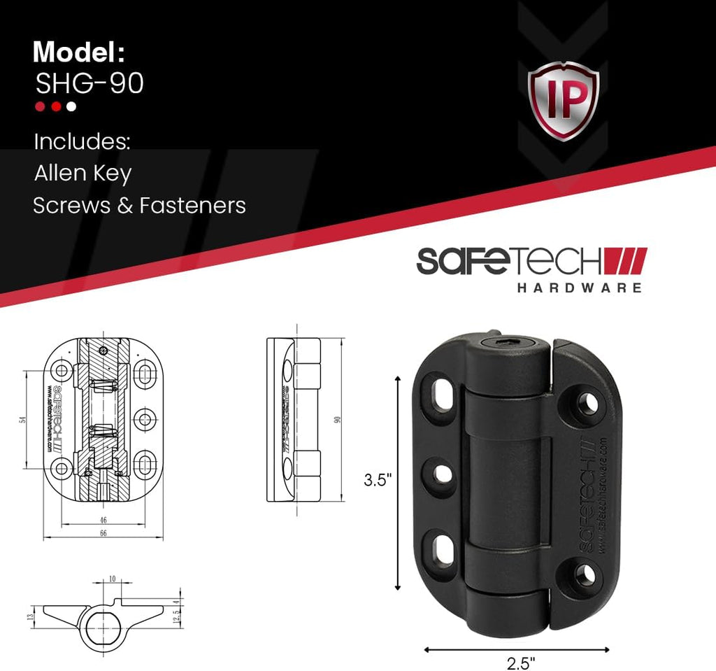 2 Side Gravity Gate Latch & TopKlik Self Closing Hinge & Gate Handle & Gate Stop