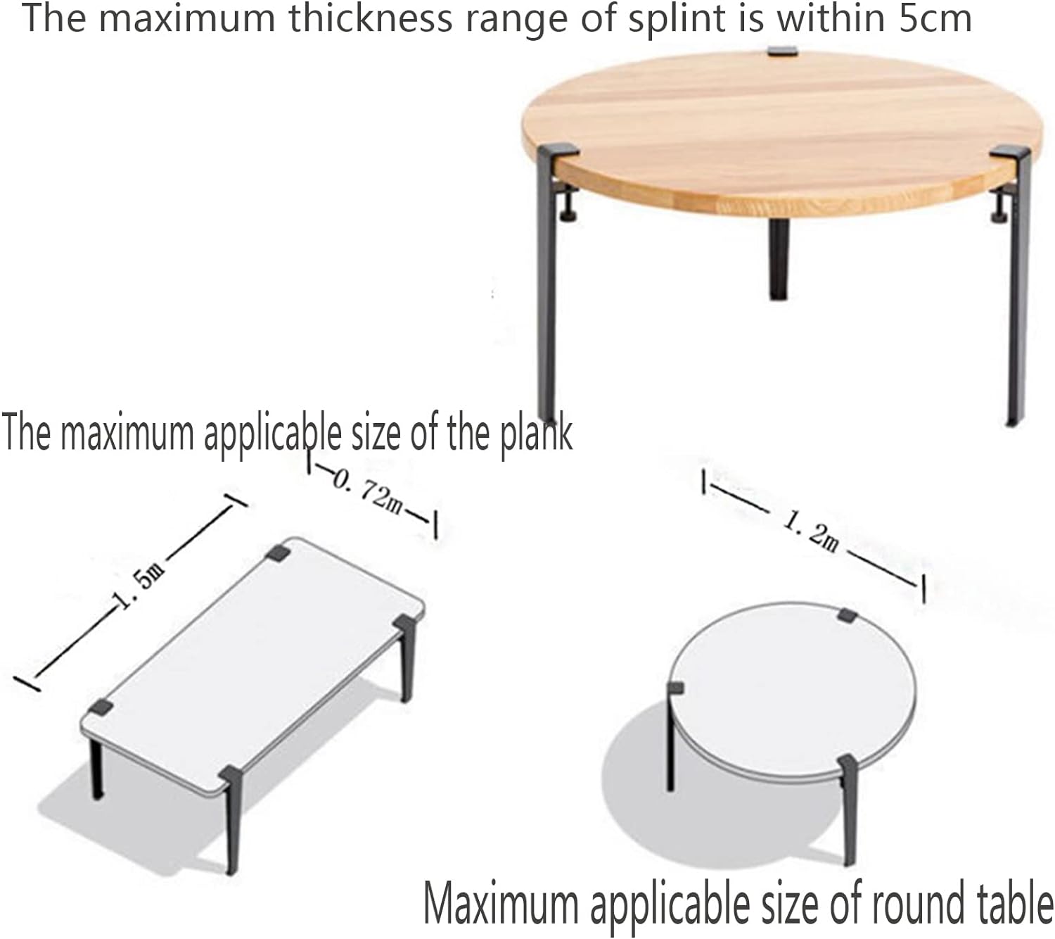 4pcs Metal Table Clamp Legs,Adjustable Coffee Table Legs,F-Shape Dining Desk Foot,Iron Workbench Support Legs,DIY Bar Legs,No Punching Design,with Adjustable Feet (76cm(30in),Red)
