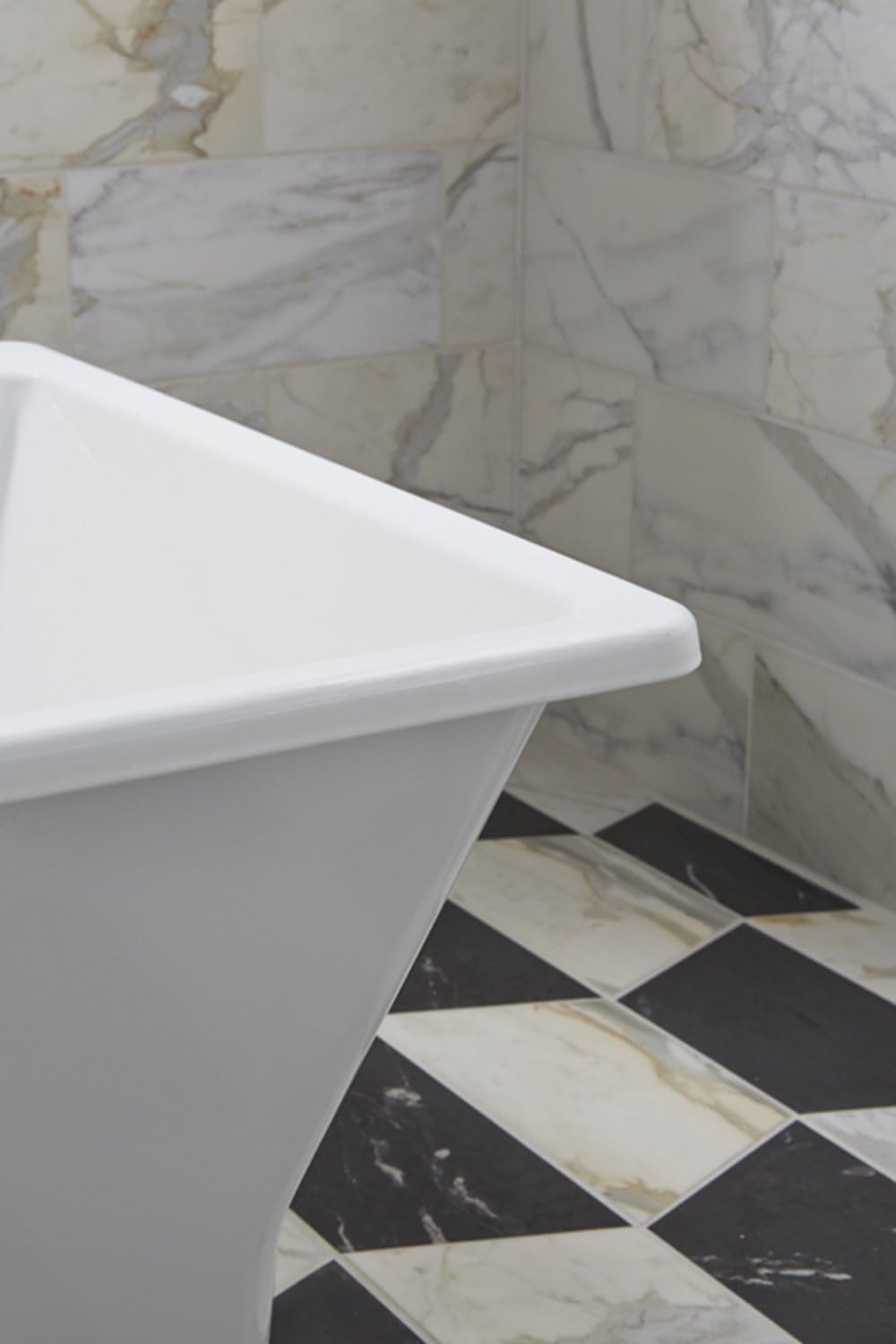 KOHLER K-894-F62-0 Reve Freestanding Bath with Brilliant Blanc Base, White, 67' x 36'