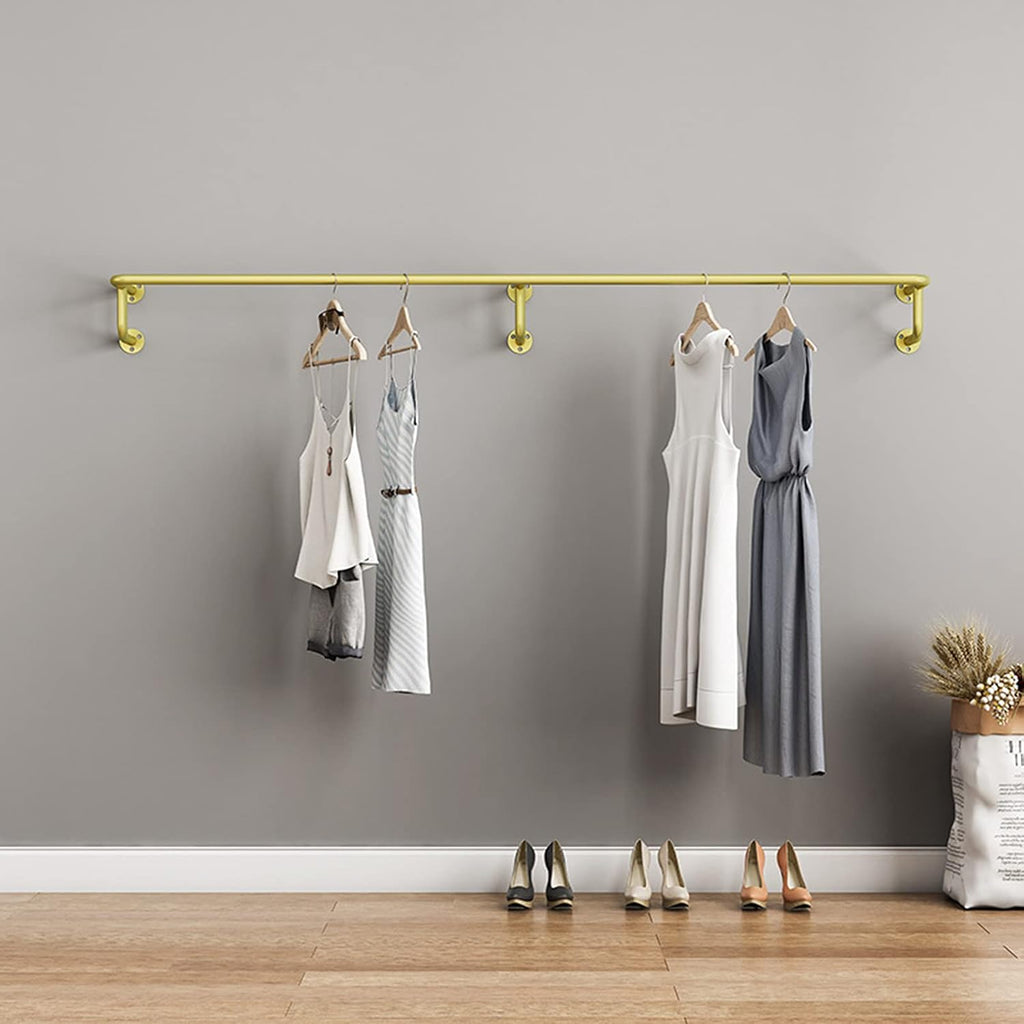 Creative Display Garment Racks in Boutique Clothing Stores,Wall Mounted Modern Retail Garment Racks,Commercial Metal Hanging Garment Racks (220cm