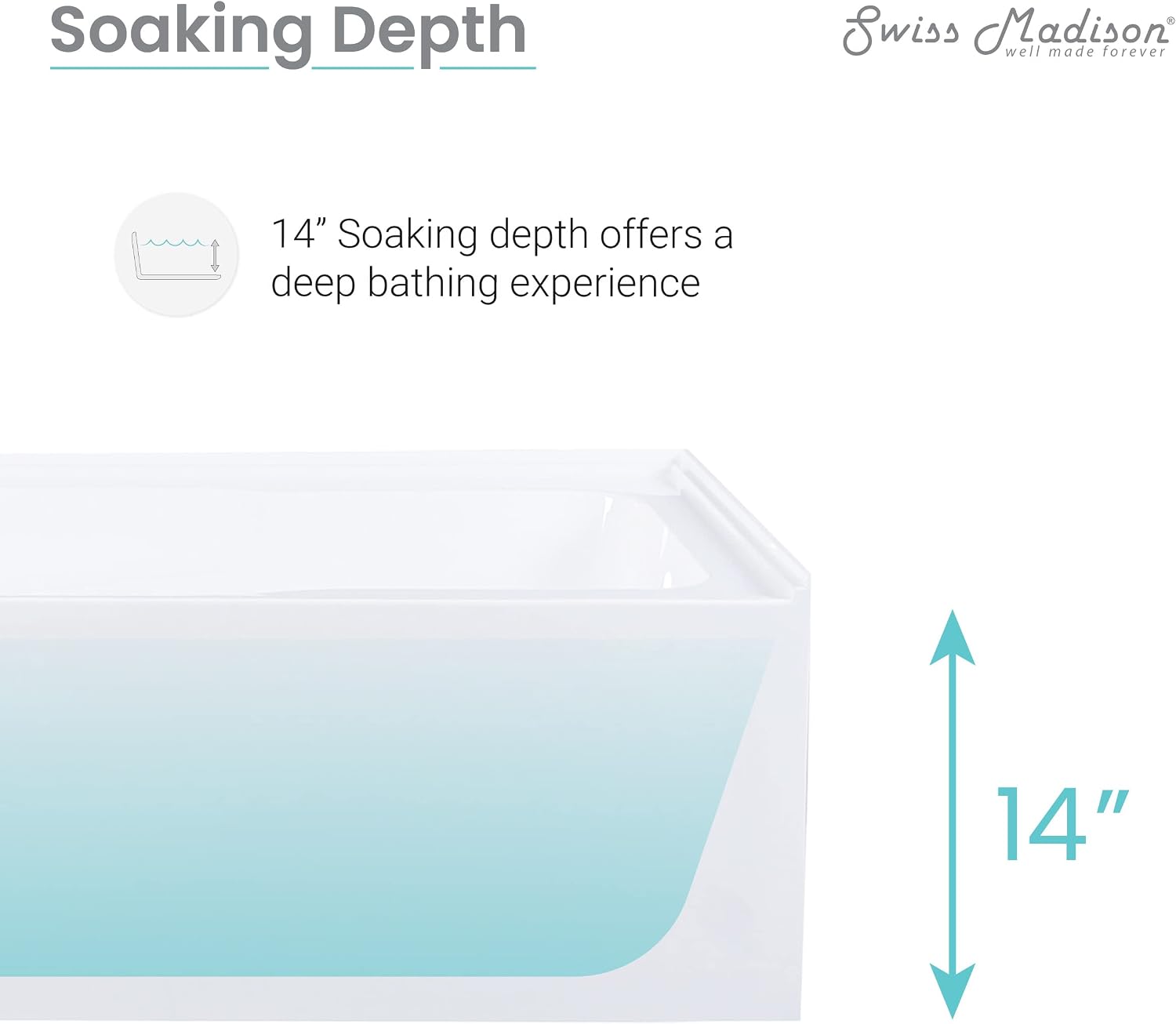 Reims 60' x 32' Right-Hand Drain Drain Alcove Tub with Corner Apron