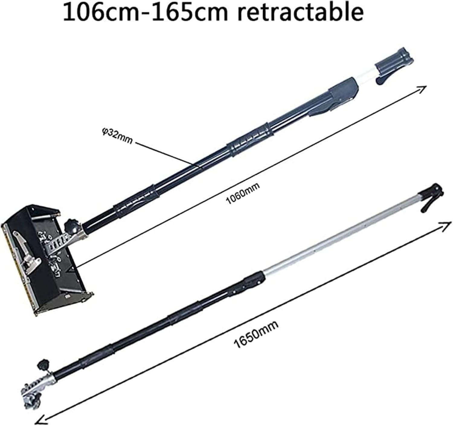 Drywall Finishing Box Set,Finishing Plastering Whitewash Flat Box Practical Drywall Taping Tools Set, with 1060-1650mm Box Handle Adjustable,10inch