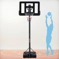 Basketball Hoop Outdoor 7.5-10ft Adjustable, Basketball Hoop Indoor with 44 Inch Backboard Basketball net and Wheels, Portable Basketball Hoop Goal System in Backyard/Driveway/Indoor