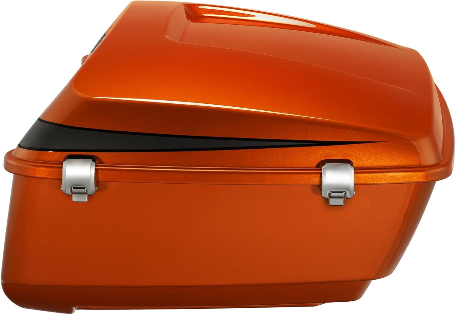 TCMT King Motorcycle Trunk Box Fit for Harley Touring 2014-2025 CVO Road King Road Glide Street Glide Electra Glide Ultra Limited Scorched Orange/Black Denim Pack