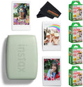 Fujifilm INSTAX Mini Link 3 Smartphone Printer with INSTAX Mini Instant Film and Sunshine Microfiber Cleaning Cloth... (4 Twin Pack (80 Sheets), Sage Green)