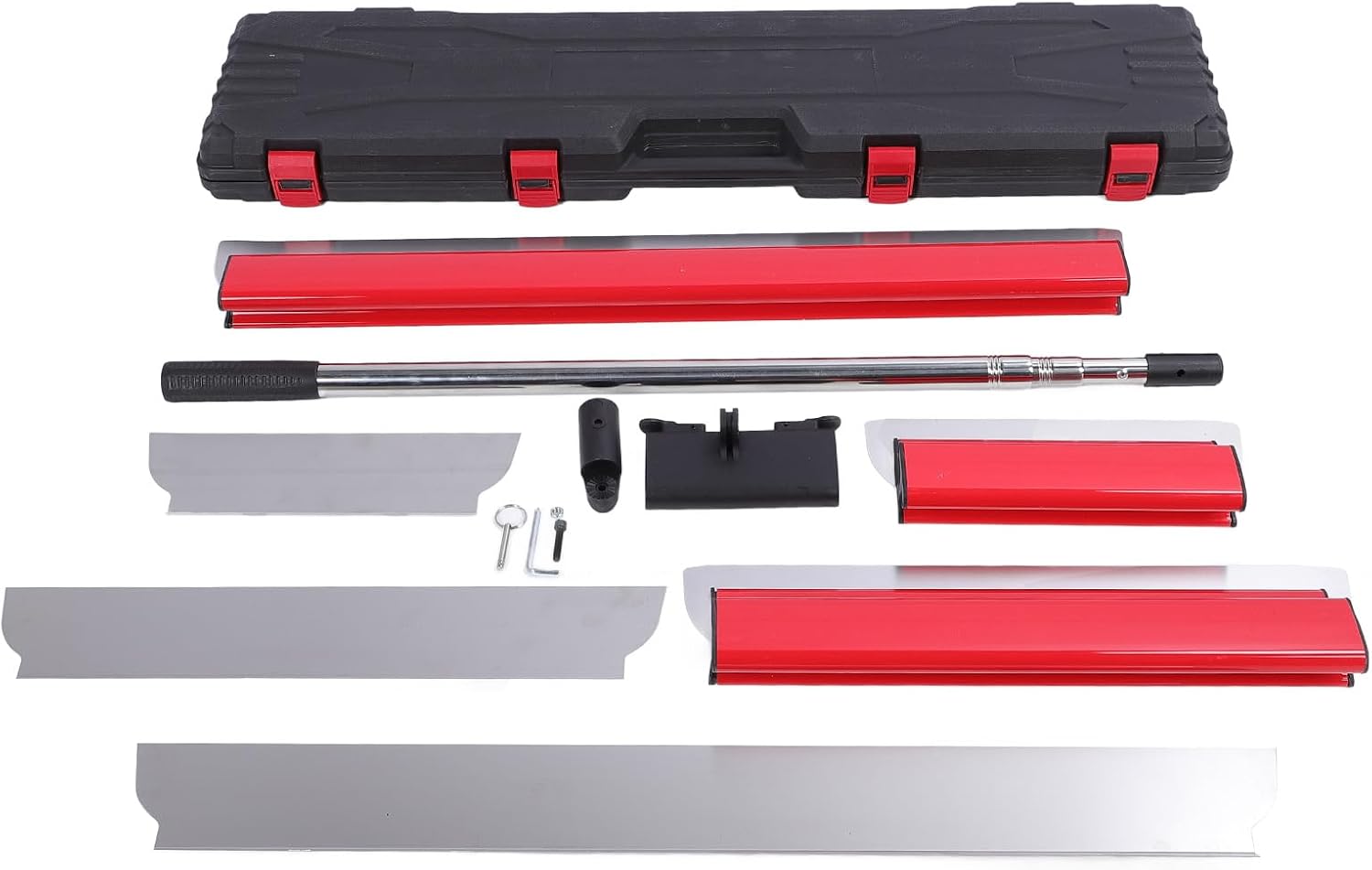 Skimming Blades Kit with Telescopic Handle, ABS and Stainless Steel, Ergonomic Design, for Texturing Ceilings and Walls, Construction Tools, Drywall Roller, Taping Knife