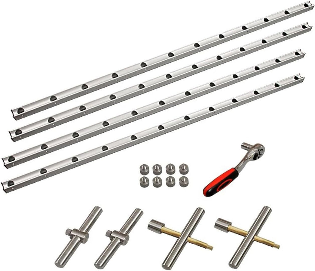 40 Inch Parallel Bar Clamp， Pressure Panel Clamps，Adjustable 4-Way Pressure aluminum alloy Clamps，for Flat Panels & Flush Joints，Aluminum tools recision Woodworking Projects