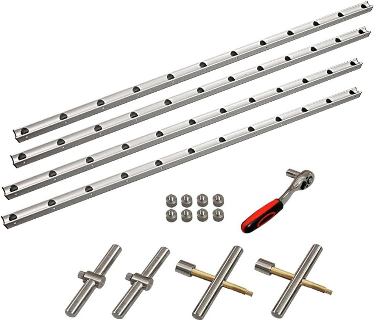 40 Inch Parallel Bar Clamp， Pressure Panel Clamps，Adjustable 4-Way Pressure aluminum alloy Clamps，for Flat Panels & Flush Joints，Aluminum tools recision Woodworking Projects
