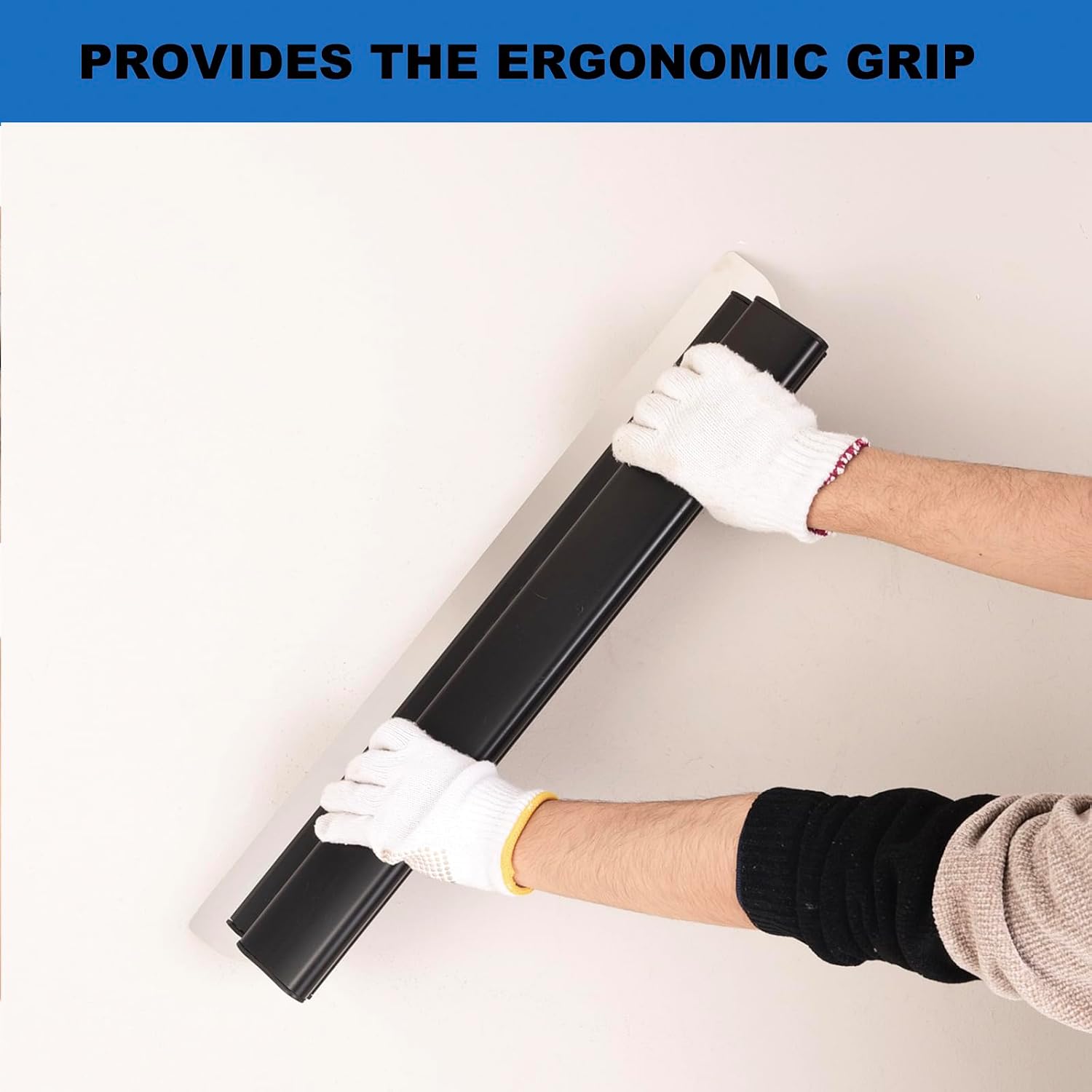 Drywall Tools Skimming Blade with Extension Handle - 10', 14', 24'& 32' 40' Blades with 2 Pack 0.3 mm Blades, Construction Tools End Caps, with Outer Box, Drywall Roller,Taping Knife