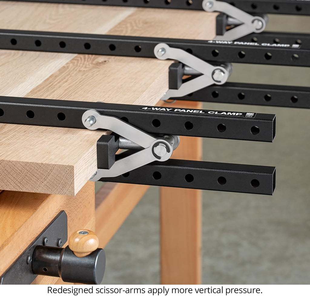 Woodpeckers Clampzilla 3.0, 38 Inch (4 Pack), 4-Way Panel Clamps for Glue-Ups on Cabinet Door Panels, Table Tops & Wood Panels, USA Made