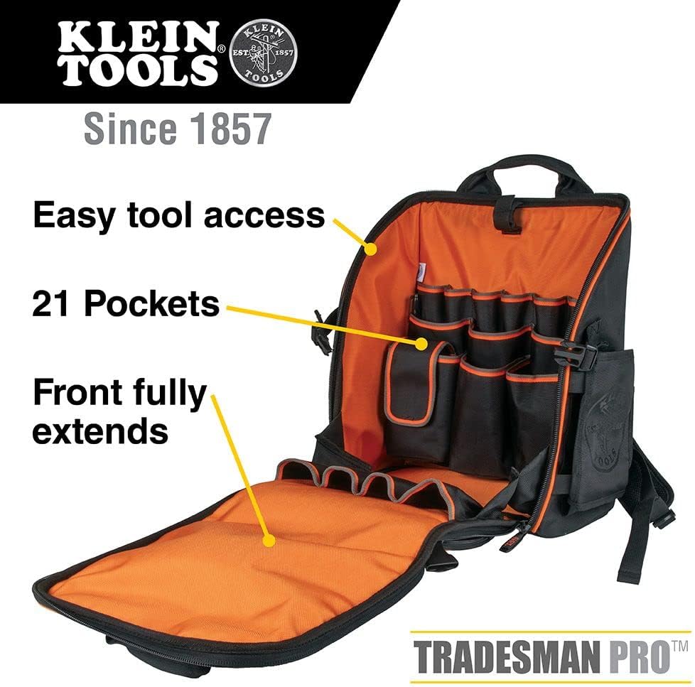 Klein Tools Tradesman Pro Tool Station Backpack and 6-in-1 Multi-Bit Screwdriver/Nut Driver