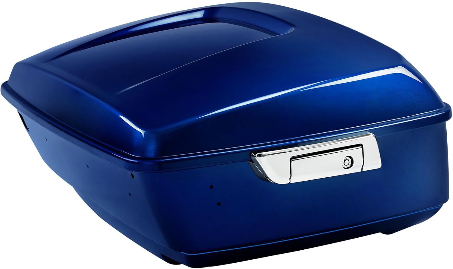 TCMT 13.7' King Motorcycle Trunk Box W/Latch Key Fit For Harley 2014-2025 Touring CVO Road King Road Glide Street Glide Electra Glide Ultra Limited Superior Blue