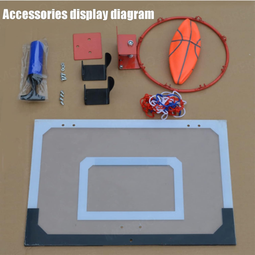 Basketball Rim Wall-Mounted Basketball Hoop,Mini Basketball Boards for Adults and Children,No Need to Punch Holes for Easy Installation,Diameter 21.5/38cm (Size : 83x59cm)