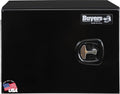 Buyers Products 1705800 Underbody Tool Box With Barn Door, 18x18x24 Inch, Black Powder-Coated, Made in USA, .100 inch Smooth Aluminum, 3-Point Locking, Truck Storage Toolbox For Work Vehicles