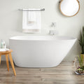 59' 100% Acrylic Freestanding Bathtub??Contemporary Soaking Tub??White Bathtub