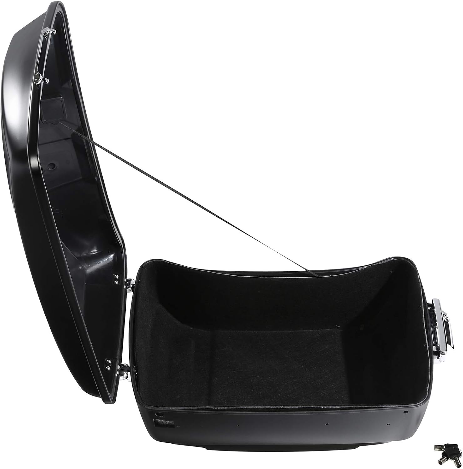 TCMT Black Denim 13.7' King Trunk W/Latch Key with Speaker Cut Outs Fit For Harley Trunk Touring CVO Road King Road Glide Street Glide Electra Glide Ultra Limited 2014-2025