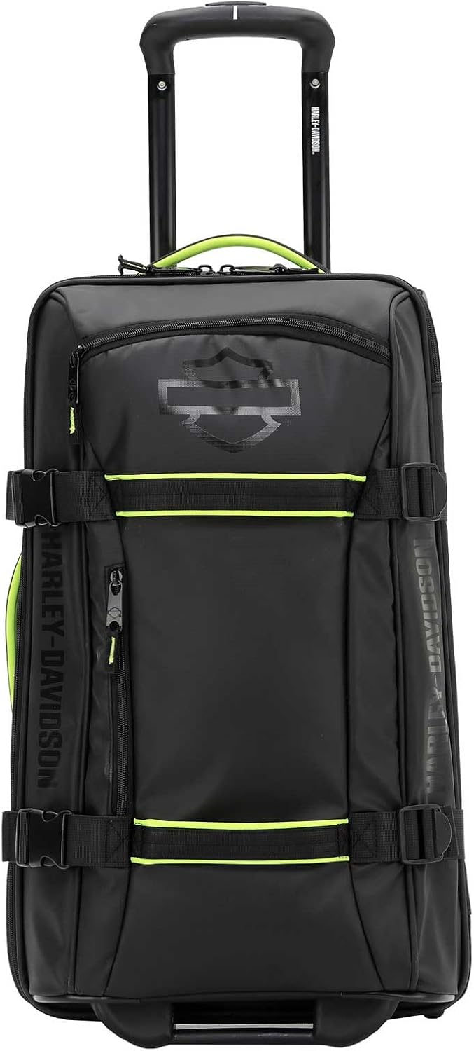 Harley-Davidson 21' Nomad Wheeling Duffel Bag w/Shark Wheels - Black/Lime (21')