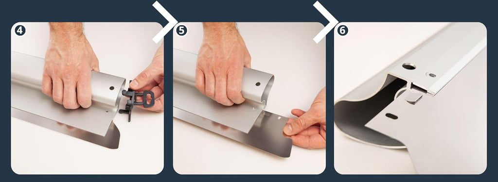 COMENSAL® Drywall Skimming Blade Set - Plastering Spatula 600 mm with a Blade 0,3 mm - Spare Blade 0,5 mm - Taping Knife - Stainless Steel - Made in EU
