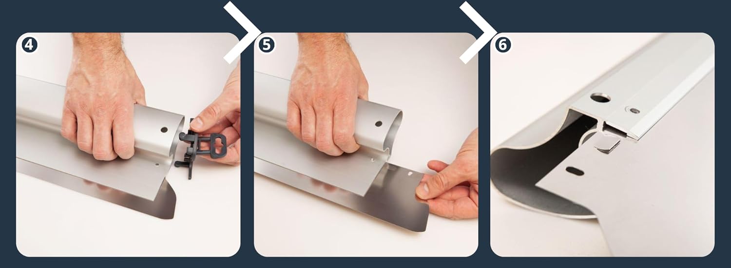 COMENSAL® Drywall Skimming Blade Set - Plastering Spatula 600 mm with a Blade 0,3 mm - Spare Blade 0,5 mm - Taping Knife - Stainless Steel - Made in EU