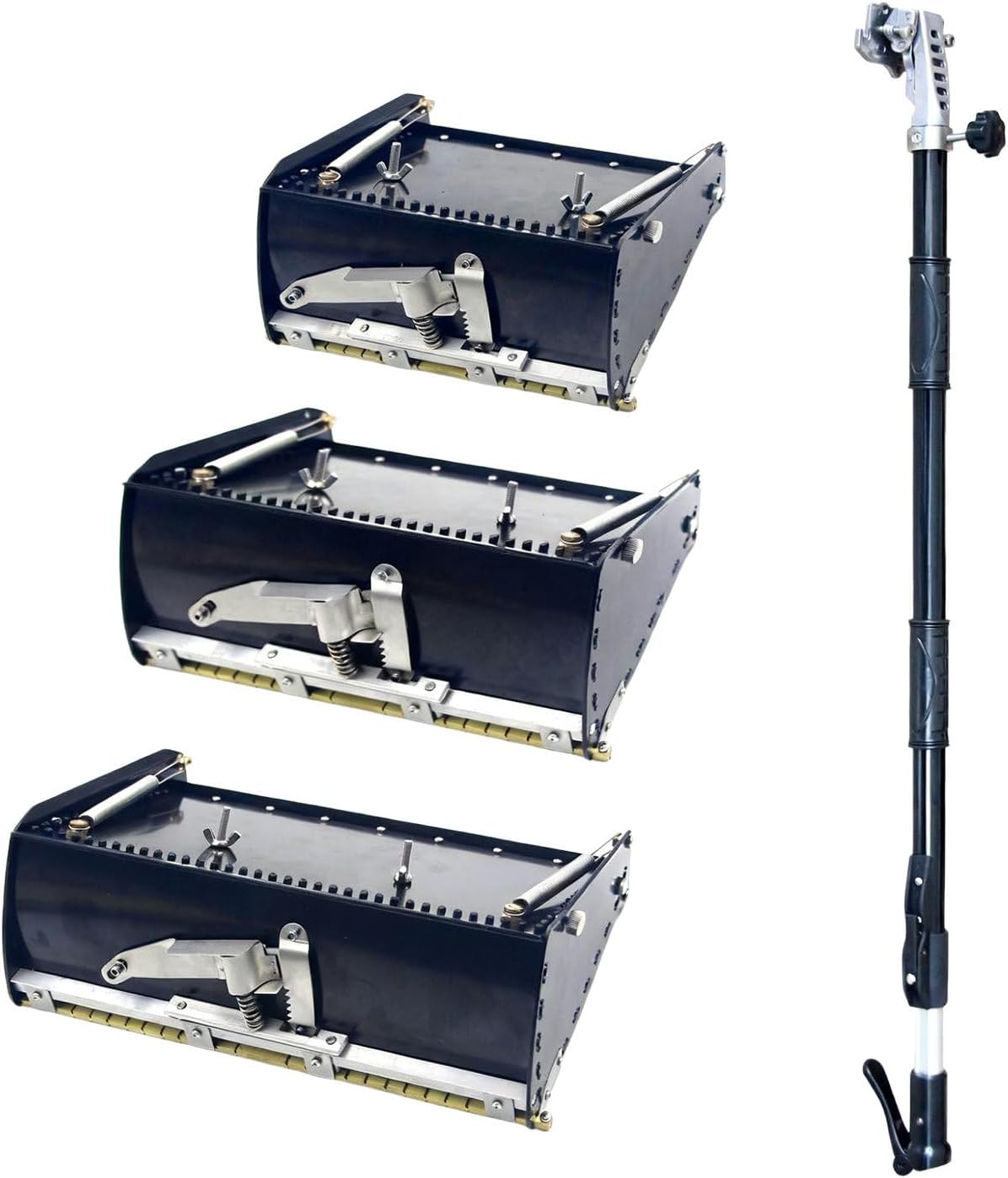 Rywall Flat Box Set - Professional 10inch Taping Tool with 120 Degree Adjustable Aluminum Alloy Sheetrock, Includes Extension Handle for Drywall Finishing All