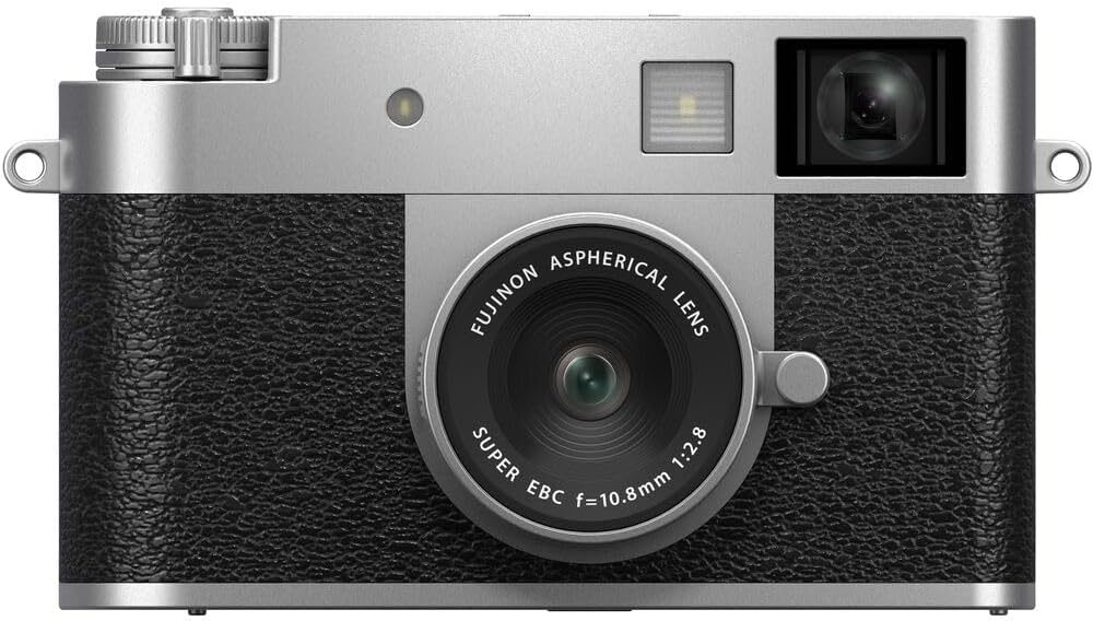 FUJIFILM X Half Premium Compact Digital Camera (Silver) Bundle with Fuji INSTAX MINI Link 3 Smartphone Printer (Sage Green) + Instax Mini Film + Extra Battery + Charger + 64GB Memory Card + More