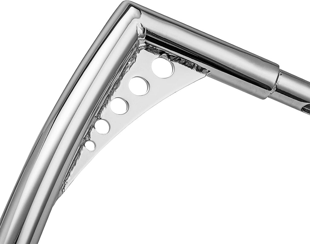 WSays 14' Rise Ape Hangers HandleBar 1-1/4' Diameter Compatible with Harley Sportster XL 883 1200 Softail Dyna Road King 1994-2022 and Road Glide 1998-2013 Model, Chrome